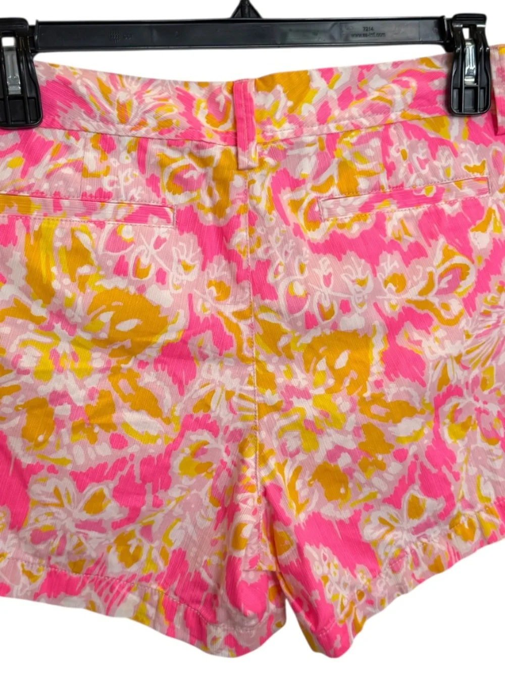 Lilly Pulitzer The Callahan Bright Pink & Yellow Floral Shorts Sz 14